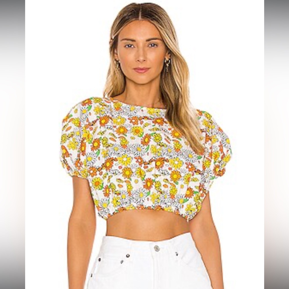 SWF Cropped Tee Size M in Sunset Fleur